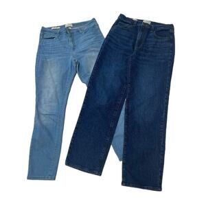 Lot 2 Pair Universal Thread High Rise Straight Skinny Stretch Denim Jeans 8 R